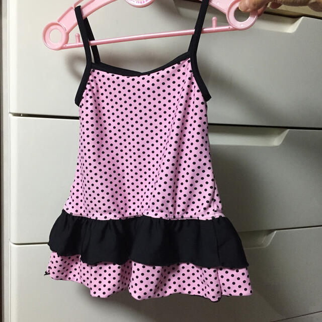 フリル ドット 水着 100センチ キッズ/ベビー/マタニティのキッズ服女の子用(90cm~)(水着)の商品写真