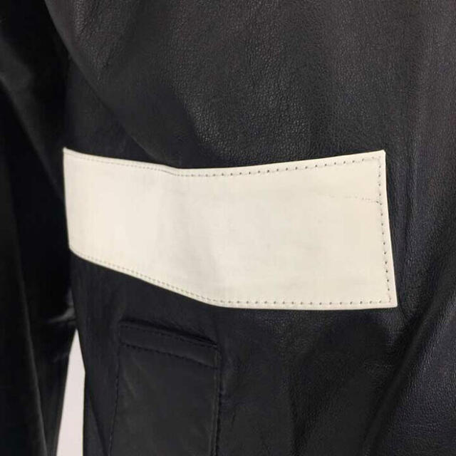 GIVENCHY(ジバンシィ)のジバンシィ レザー ブルゾン ラムスキン ジャケット ジャンパー フード付き M メンズのジャケット/アウター(レザージャケット)の商品写真