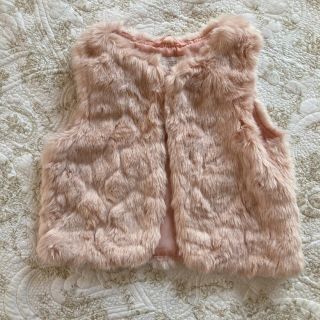 エイチアンドエム(H&M)のファーベスト　フェイクファー　100cm H&M(カーディガン)