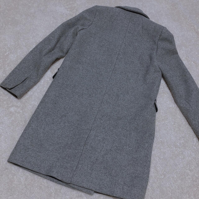 ZARA(ザラ)のザラᕱ⑅︎ᕱウールチェスターコートᕱ⑅︎ᕱグレーS レディースのジャケット/アウター(チェスターコート)の商品写真