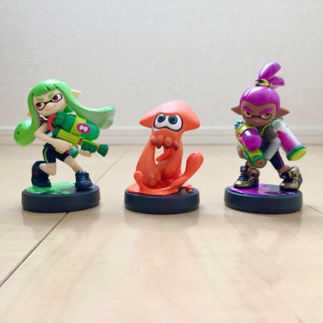 任天堂(ニンテンドウ)のスプラトゥーン amiibo 3体セット エンタメ/ホビーのフィギュア(アニメ/ゲーム)の商品写真