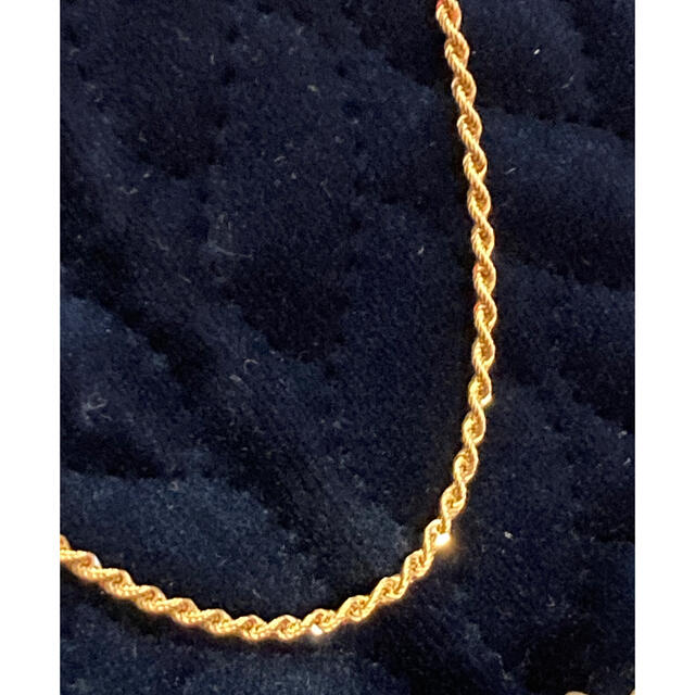 品質検査済 新品　イタリア製　中空ロープ　18金ネックレス　60センチ ネックレス