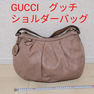 グッチ(Gucci)のGUCCI グッチ スーキーセミショルダーバッグ メタリックピンク(ショルダーバッグ)