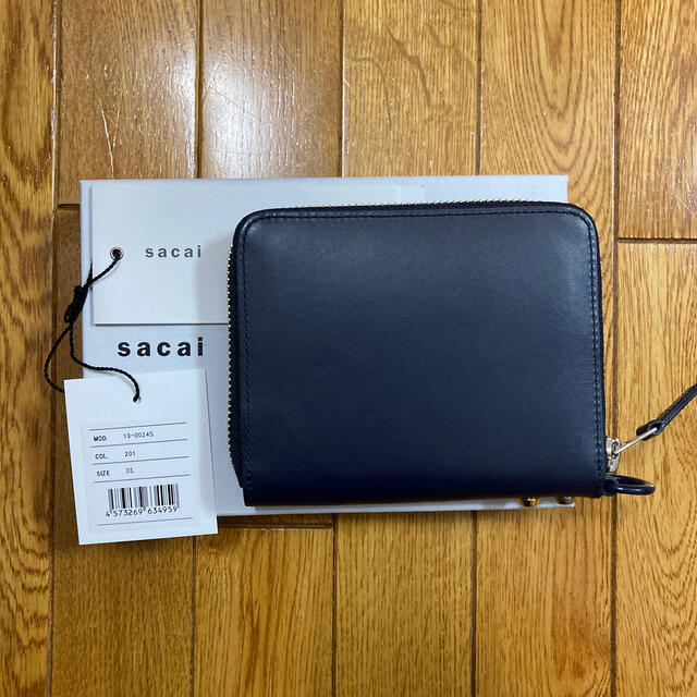 sacai(サカイ)のsacai SHORT ZIP WALLET NAVY 19AW メンズのファッション小物(折り財布)の商品写真