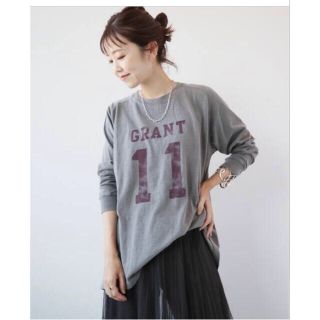 プラージュ(Plage)のPlage GRANT Long Tシャツ　グレー(Tシャツ(長袖/七分))