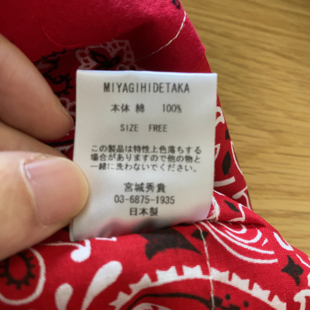 miyagi hidetaka 長袖シャツ　ネルシャツ　2 赤