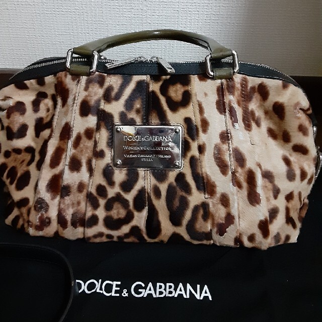 DOLCE&GABBANA　ハラコショルダーボストンバッグ