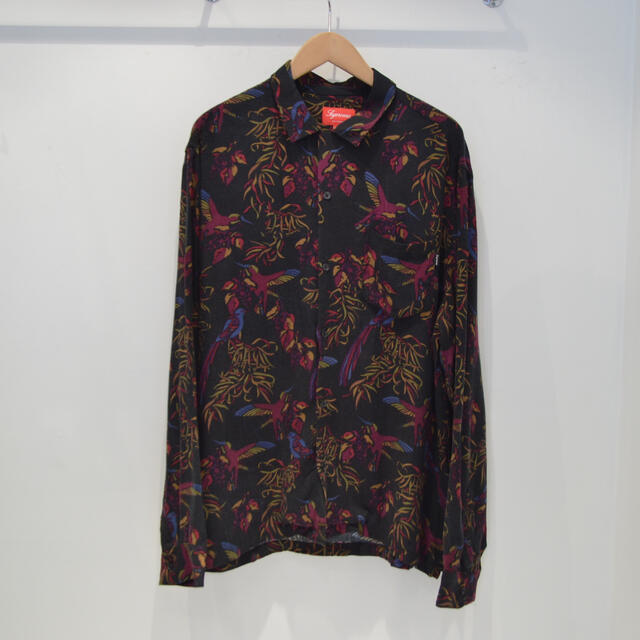 supreme Birds Of Paradise Rayon Shirt 黒L