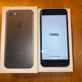 アップル(Apple)の【お値下げ！】Apple iPhone7 ジェットブラック32GB SIMフリー(スマートフォン本体)