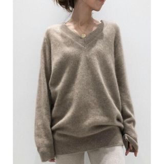 アパルトモンドゥーズィエムクラス(L'Appartement DEUXIEME CLASSE)のアパルトモン★63800円 cashmere v/n knit カシミアニット (ニット/セーター)