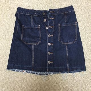 ザラ(ZARA)のフロントボタンデニムスカート(ミニスカート)