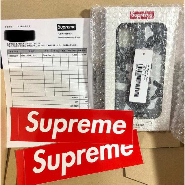 supreme iPhone case  iPhone11用　ステッカー2枚付