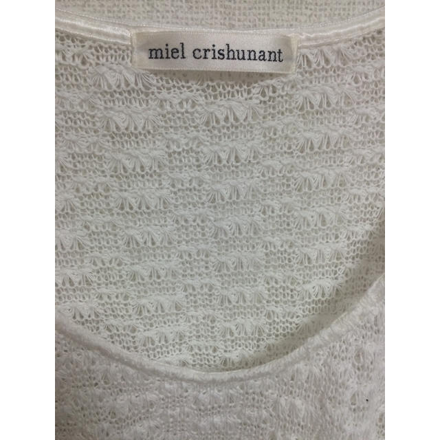 Miel Crishunant(ミエルクリシュナ)のホワイト トップス レディースのトップス(カットソー(半袖/袖なし))の商品写真