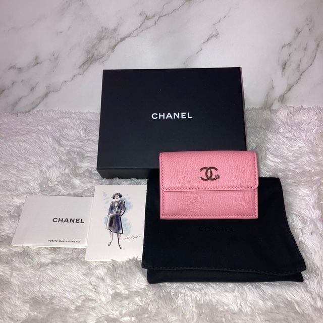 CHANEL 三つ折り財布 希少 ピンク | labiela.com