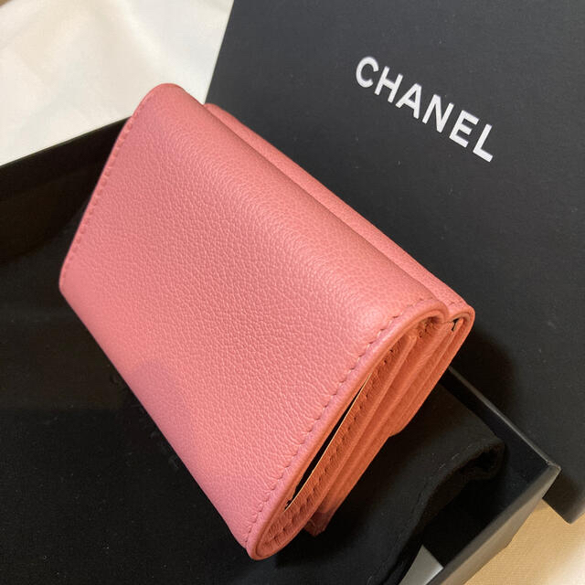 超希少！未使用☆シャネル　CHANEL  三つ折財布　ピンク　クローバー