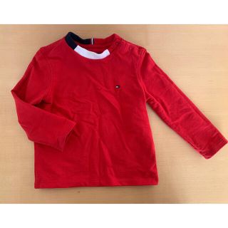 トミーヒルフィガー(TOMMY HILFIGER)のトミーヒルフィガー　Tommy ロンT トップス　赤　80(シャツ/カットソー)