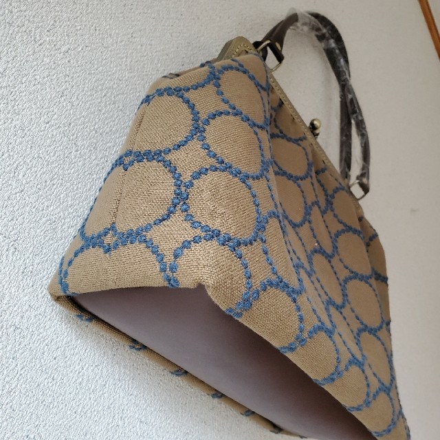 mina perhonen(ミナペルホネン)のミナペルホネンハンドメイド　新色タンバリン　大きながま口バッグ ハンドメイドのファッション小物(バッグ)の商品写真