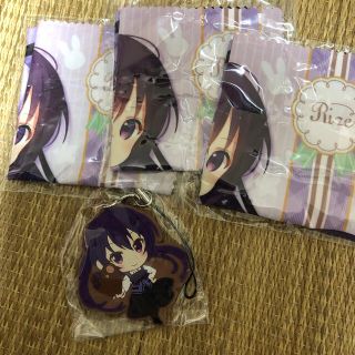 【値下げ】ご注文はうさぎですか？　リゼ　クリーナークロス　ラバーストラップ　(キャラクターグッズ)