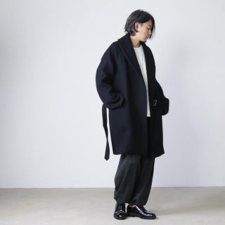 コモリ(COMOLI)のCOMOLI 新品 19aw ウールショールカラーコート Size2(トレンチコート)