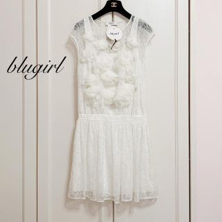 ブルーガール(Blugirl)の新品タグ付【blugirl】フラワーレースワンピース(ひざ丈ワンピース)