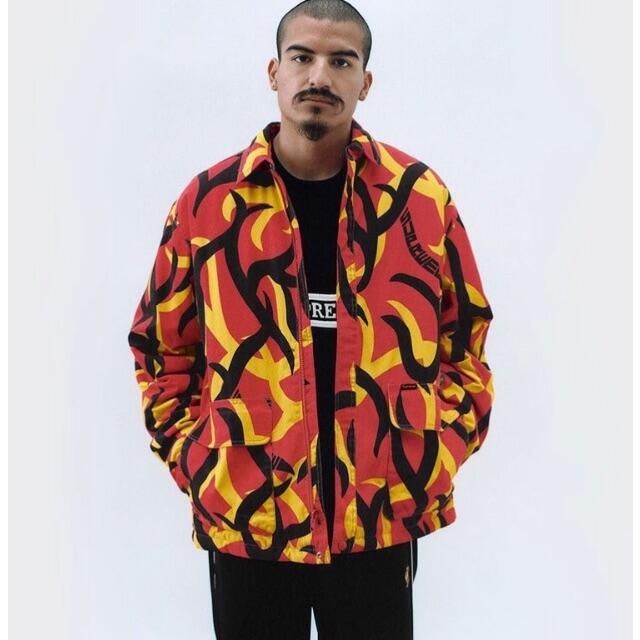 ダウンジャケット試着のみ supreme reversible puffy jacket