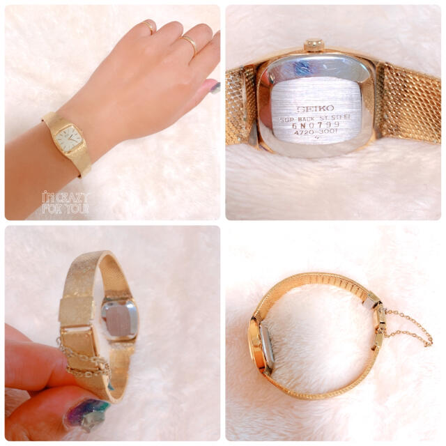 SEIKO - 【SEIKO】ゴールド箔腕時計 稼働品 電池交換済み 汚れ SEIKO - 【SEIKO】ゴールド箔腕時計 稼働品 電池交換済み 汚れ