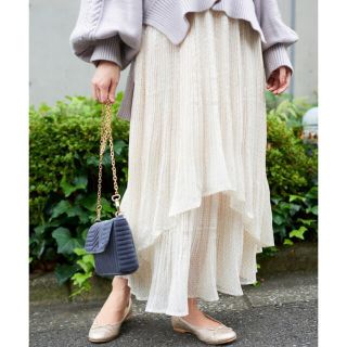 フラワー(flower)のflower wavy pleats skirt2(ロングスカート)