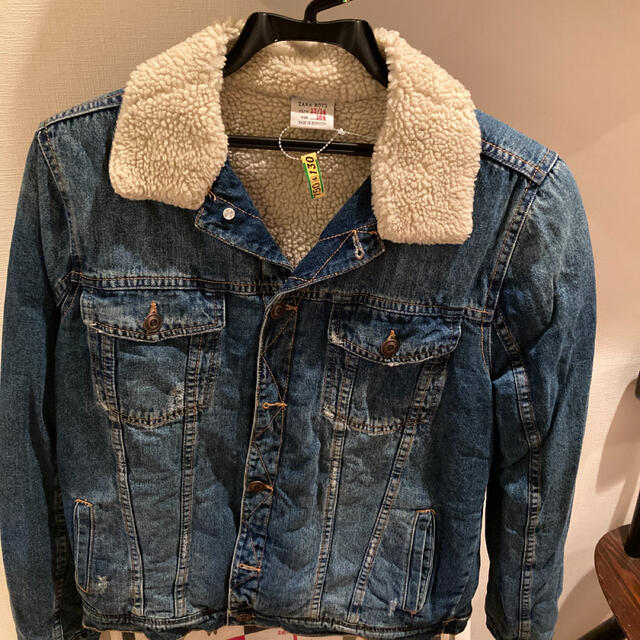 ZARA KIDS(ザラキッズ)の【クリーニング済】ZARA boys ボア付きデニムジャケット Gジャン 164 キッズ/ベビー/マタニティのキッズ服男の子用(90cm~)(ジャケット/上着)の商品写真