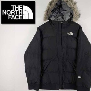 ザノースフェイス(THE NORTH FACE)の【古着】ノースフェイス レディース ファー ダウンジャケット ブラック L(ダウンジャケット)