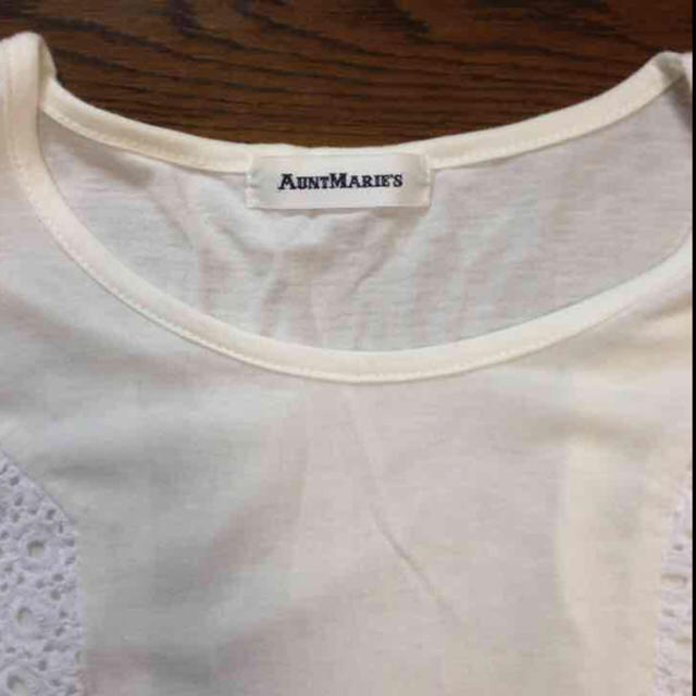 袖レース 白トップス レディースのトップス(Tシャツ(半袖/袖なし))の商品写真