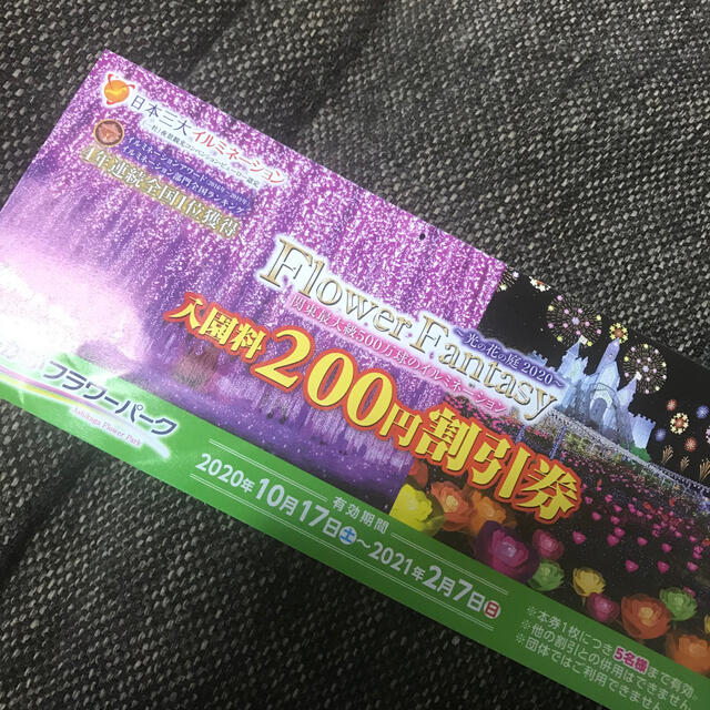 りんどう湖ファミリー牧場　あしかがフラワーパーク割引券 チケットの施設利用券(遊園地/テーマパーク)の商品写真