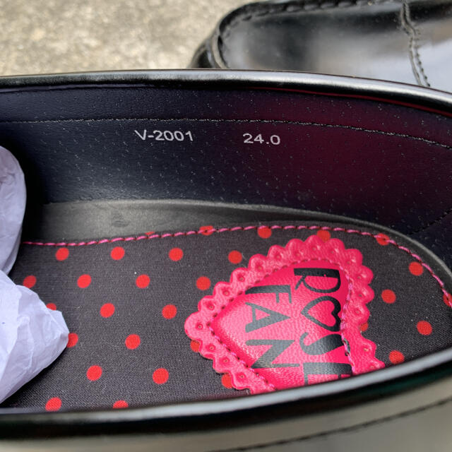 ROSE FANFAN(ローズファンファン)のローファー 黒 rose fan 24 EEE 3E レディースの靴/シューズ(ローファー/革靴)の商品写真