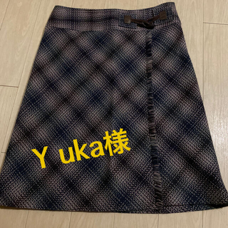 アンタイトル(UNTITLED)のYuka様　untitled  ウール  ラップスカート(ひざ丈スカート)