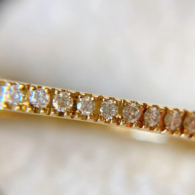 いちごみるく様ご専用です。K18ダイヤモンドリング エタニティダイヤリング レディースのアクセサリー(リング(指輪))の商品写真