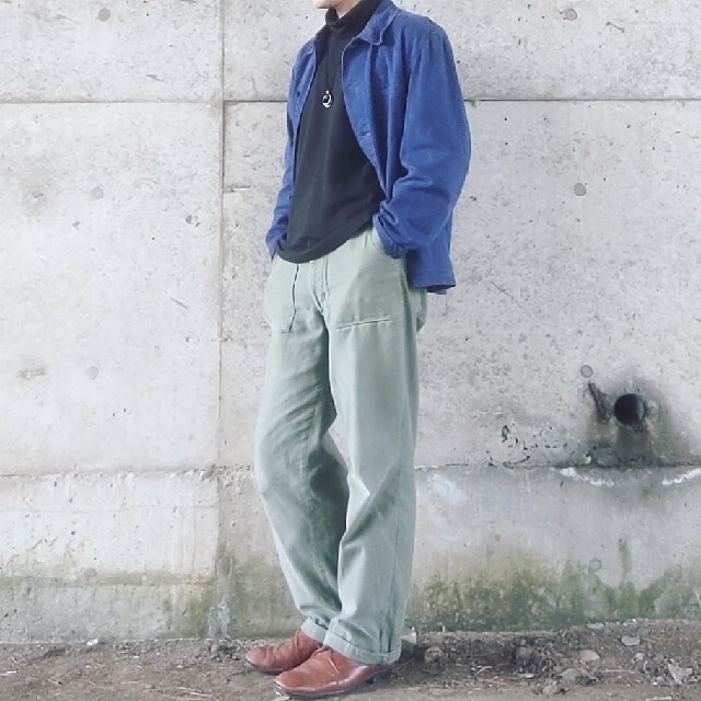 【 Vintage 】HBT,French Work-JKT　ヘリンボーン