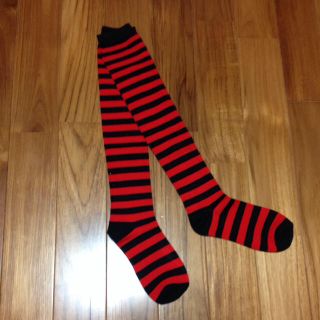 文化屋雑貨店☆ボーダーニーハイソックス(ソックス)