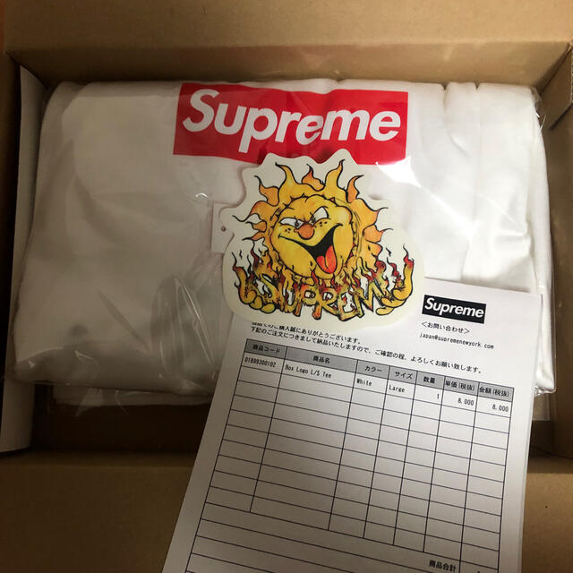 Supreme Box Logo L/S Tee white Lサイズ