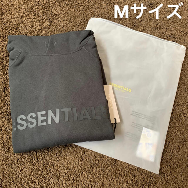 Mサイズ FEAR OF GOD ESSENTIALS パーカー ブラック