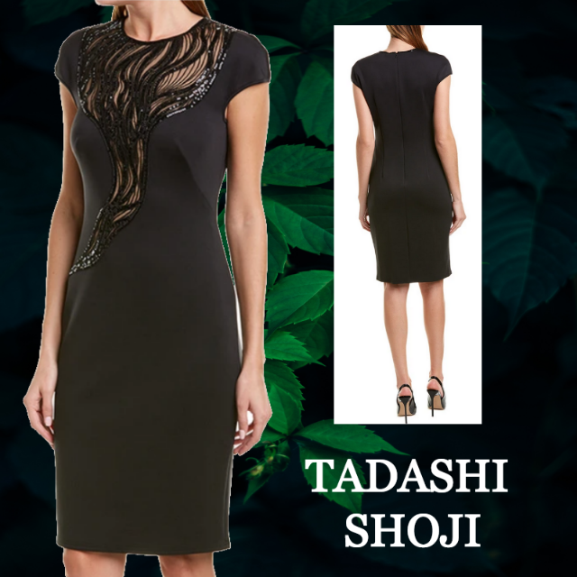 SALE☆【TADASHI SHOJI】スパンコールバックジッパー　ドレス