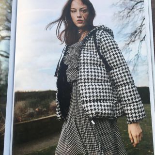 マックスマーラ(Max Mara)のMARELLA マレーラ ☆ モノトーンチェック ダウンコート L 新品未使用(ダウンコート)