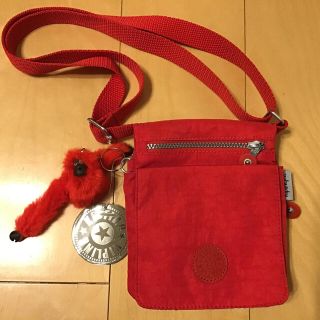 キプリング(kipling)の【新品未使用】キプリング レディース ミニショルダーバッグ 赤(ショルダーバッグ)