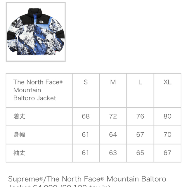 supreme THE North Face バルトロ 1