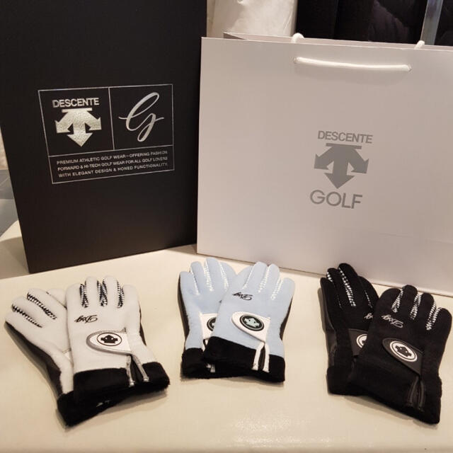 男女兼用 ゴルフ DESCENTE - DESCENTE 防寒 gloves golf 韓国 デサント