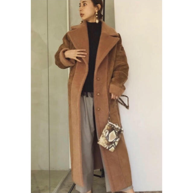 Ameri VINTAGE(アメリヴィンテージ)のameri BLANKET LIKE FAKE MOUTON COAT レディースのジャケット/アウター(ロングコート)の商品写真