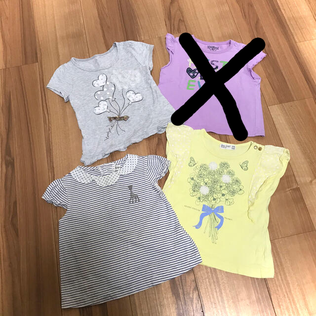 NARUMIYA INTERNATIONAL(ナルミヤ インターナショナル)のSophie la girafeほか Tシャツ 女の子80cm 3枚セット キッズ/ベビー/マタニティのベビー服(~85cm)(Ｔシャツ)の商品写真