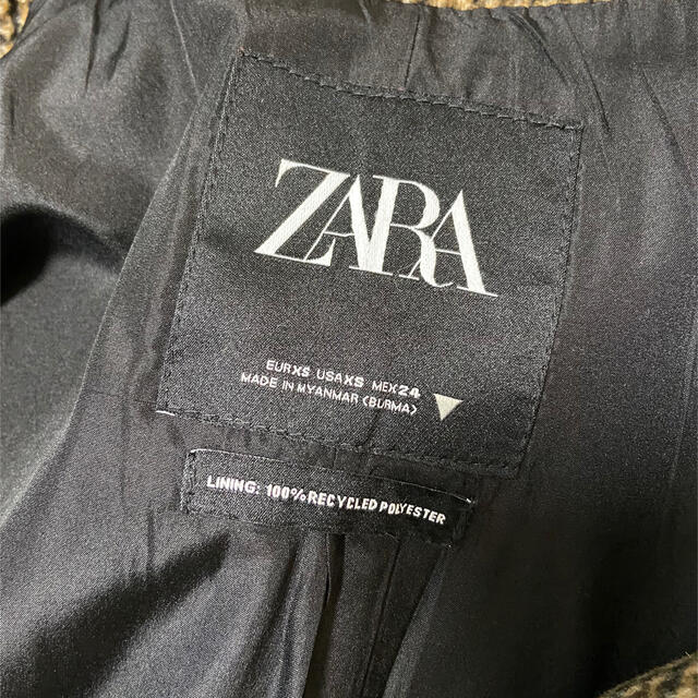 ZARA(ザラ)のZARA チェックチェスターコート レディースのジャケット/アウター(チェスターコート)の商品写真