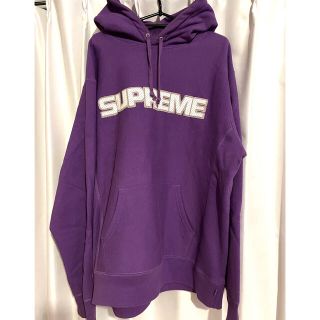 シュプリーム(Supreme)の【最終値下げ】)supreme シュプリーム　ブランドロゴ　パーカー パープル(パーカー)