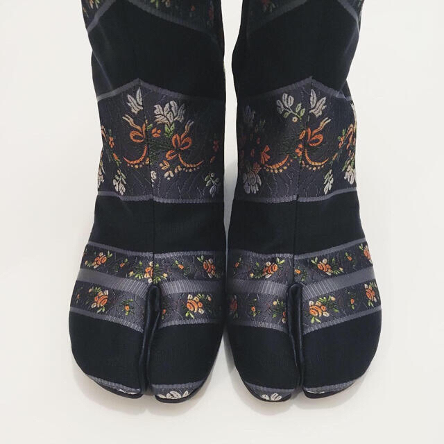 美品裏張り済 Maison Margielaメゾンマルジェラ 足袋 ブーツ 刺繍