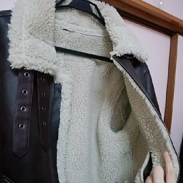 Ungrid(アングリッド)のフェイクムートンボアブルゾン レディースのジャケット/アウター(ブルゾン)の商品写真