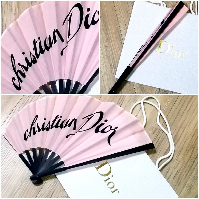 Christian Dior ノベルティ　ピンバッジと扇子　新品